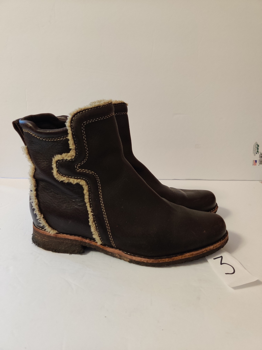 Timberland Shearling Brown Leather Boots 7.5